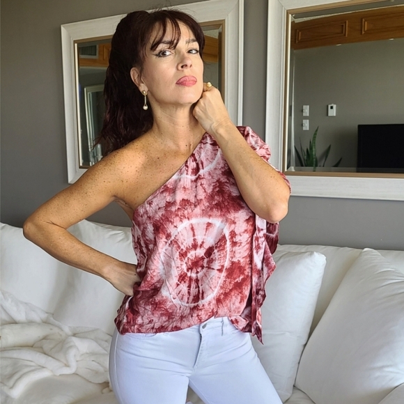 Tie dye one shoulder top - Picture 2 of 2